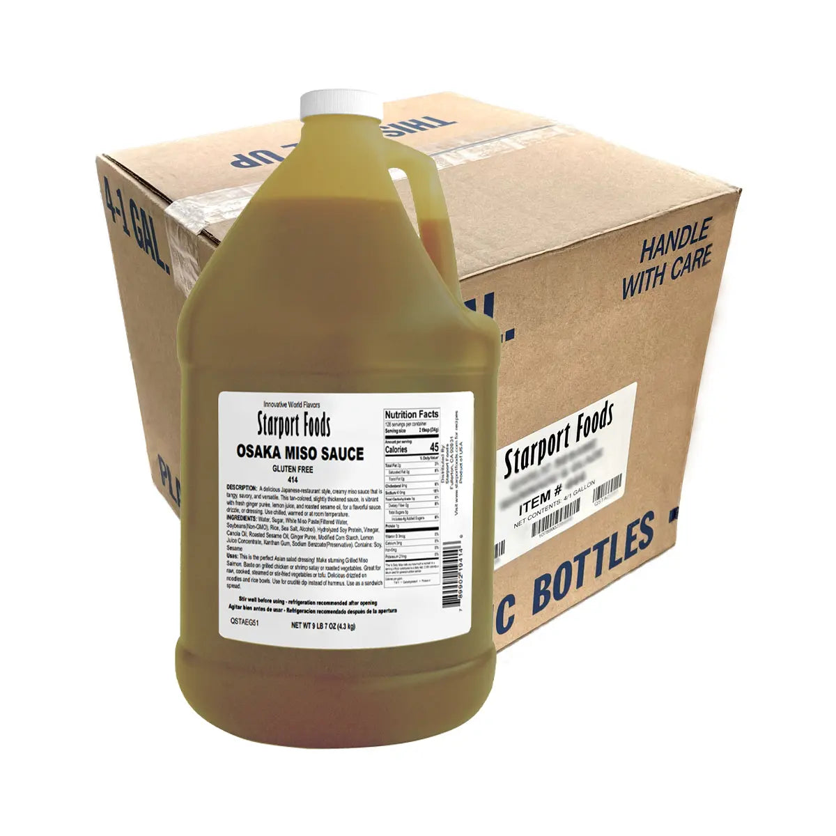 Starport Foods - Osaka Miso Sauce, 4/1gal case (GF) – Starportgourmet