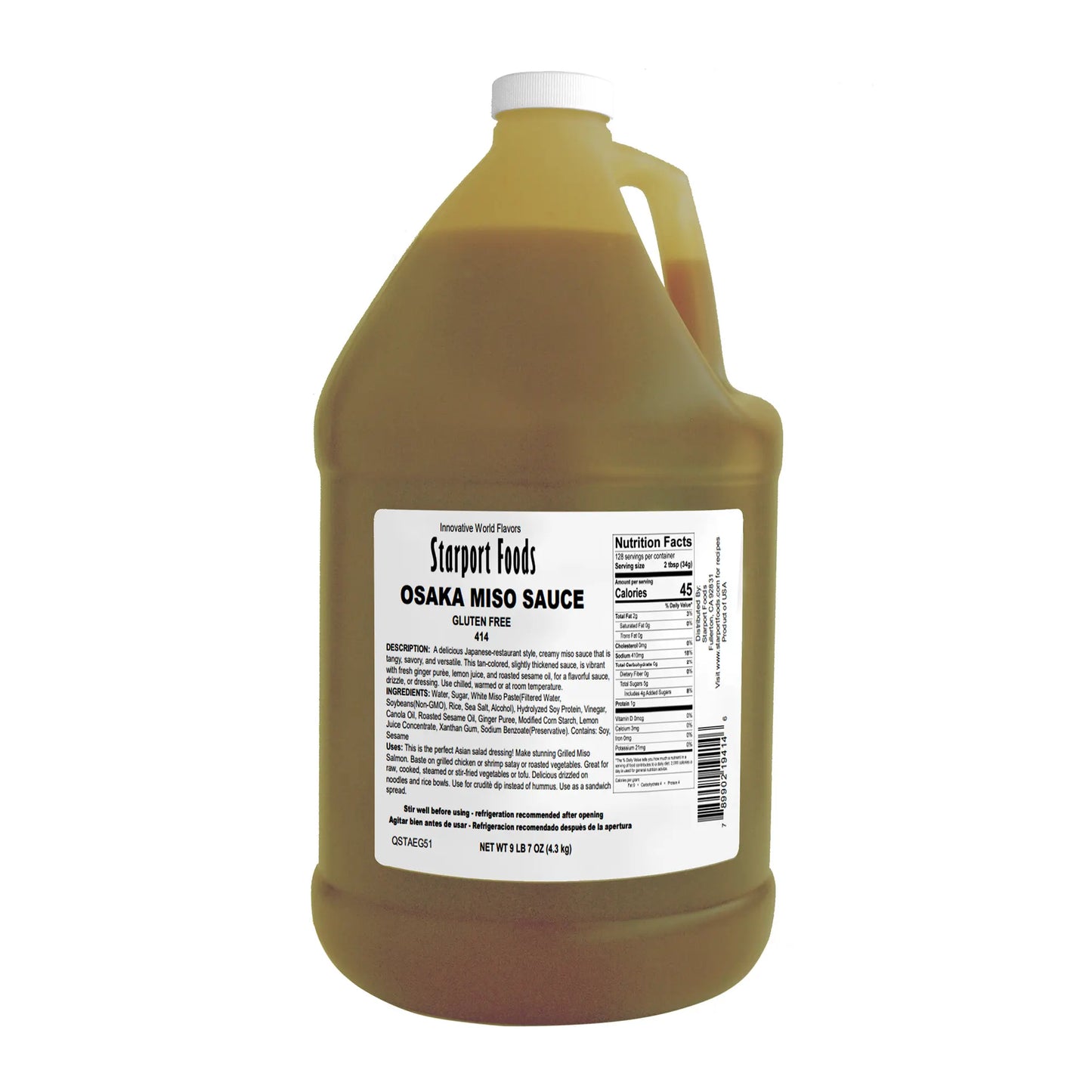 Starport Foods - Osaka Miso Sauce, 1 gallon (GF)