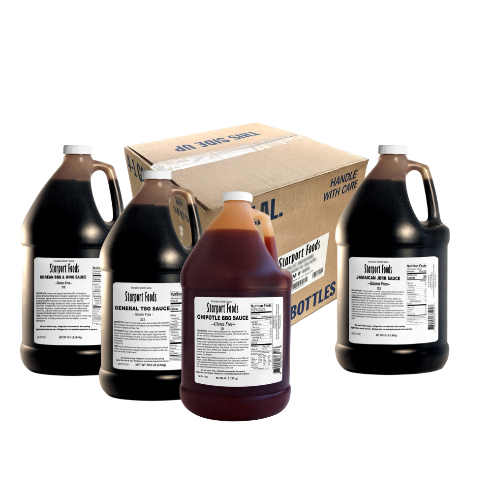 Wing Essentials Mixed Box (GF): Korean BBQ, Jamaican Jerk, General Tso, Chipotle BBQ